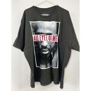 2PAC Tupac Shakur All Eyez On Me Black T-shirt THUG life Rap‎ Hip Hop Band Sz 3X